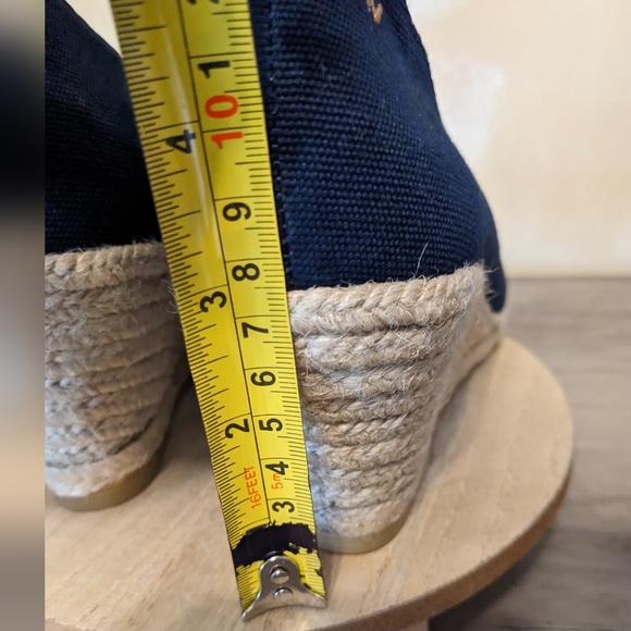 Viscata Barcelona Navy canvas espadrilles wedges